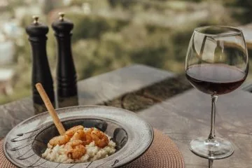 A plated dish with an Alanya view at Fiaba Brasserie