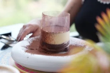 A plated dessert at Fiaba Brasserie in Alanya