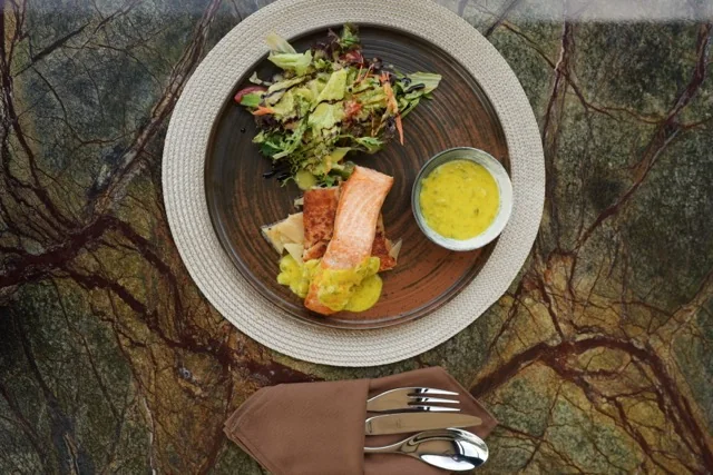Grilled Salmon at Fiaba Brasserie