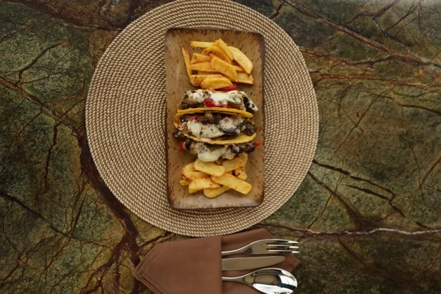 Steak Tacos at Fiaba Brasserie